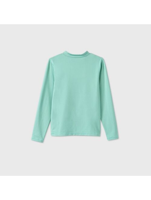 Boys' Long Sleeve Dino Graphic Rash Guard Swim Shirt - Cat & Jack™ Aqua