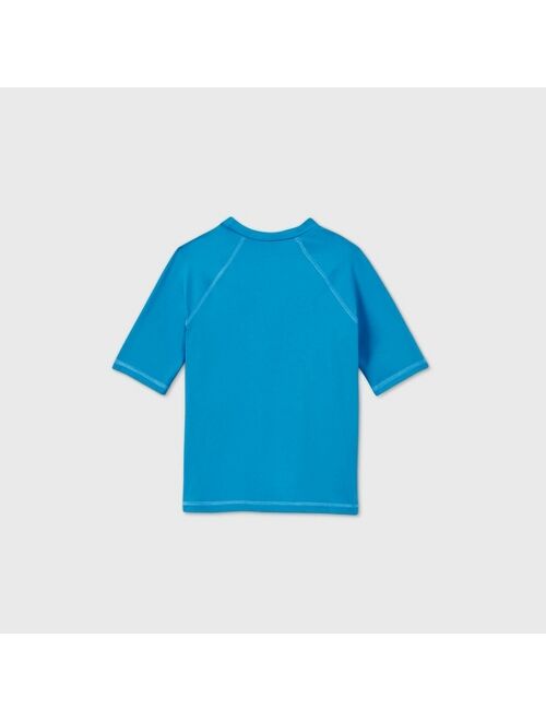 Boys' Short Sleeve Skull Graphic Rash Guard Swim Shirt - art class™ Blue