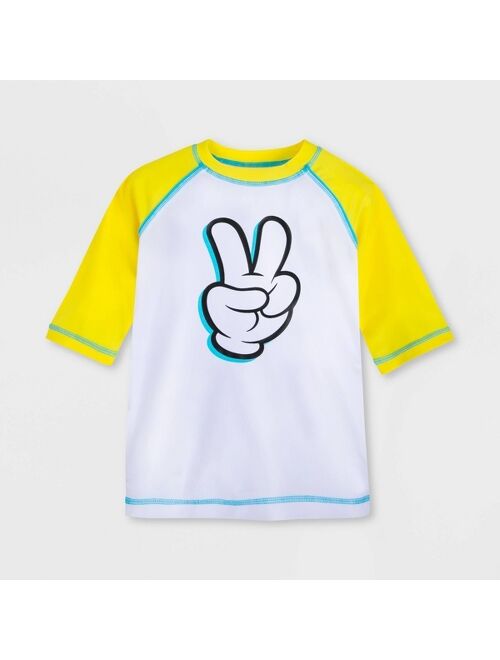 Boys' Disney Mickey Mouse Rash Guard - White - Disney Store