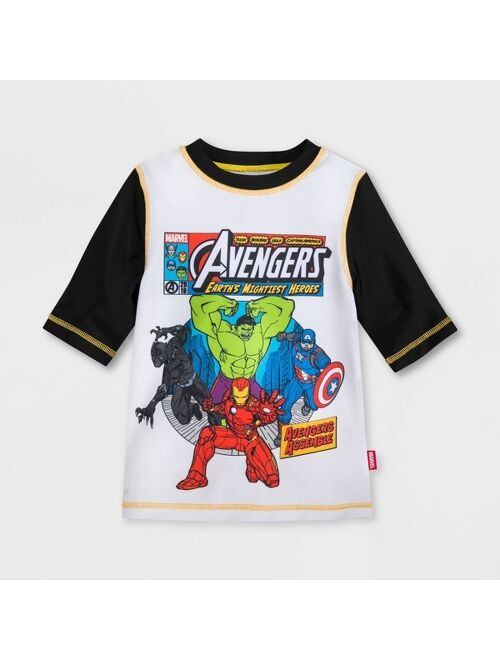Boys' Marvel Avengers Rash Guard - White - Disney Store