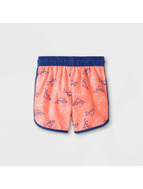 Toddler Boys' Shark Print Swim Trunks - Cat & Jack™ Pink