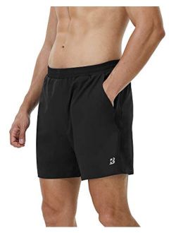 Roadbox Men's 5 Inch Running Athletic Quick Dry Shorts with Pockets for Workout Gym Exercise