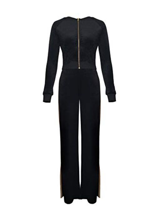 Womens Two Piece Outfits Tracksuit - Zip Up Jackets and Long Sweatpants Jogging Suit Sweatsuits Lounge Set