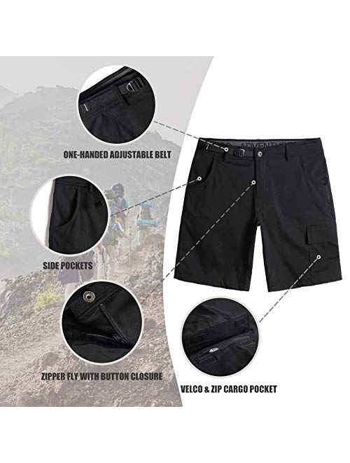 MaaMgic Mens Hiking Shorts 10" Waterproof Quick Dry Cargo Shorts Tactical Shorts for Camping Fishing Outdoor Activity