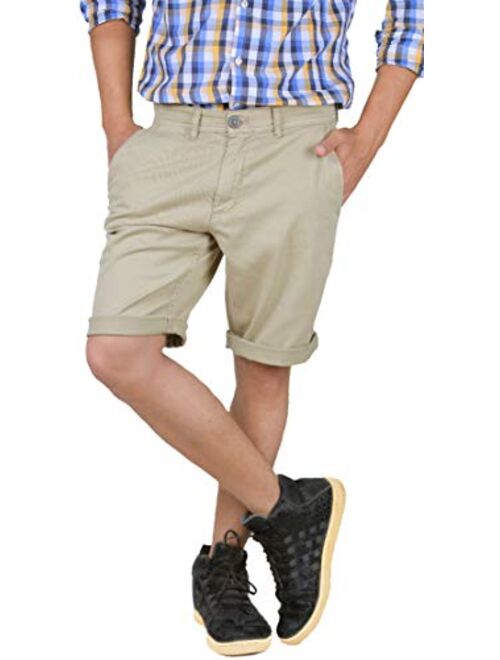 Azana Men's Modern Fit Chino Short Casual Athletic and Quality Cotton Beige Color