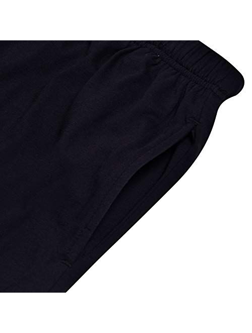 Fila Men Big and Tall Print Cotton Jersey Athletic Lounge Gym Shorts for Men