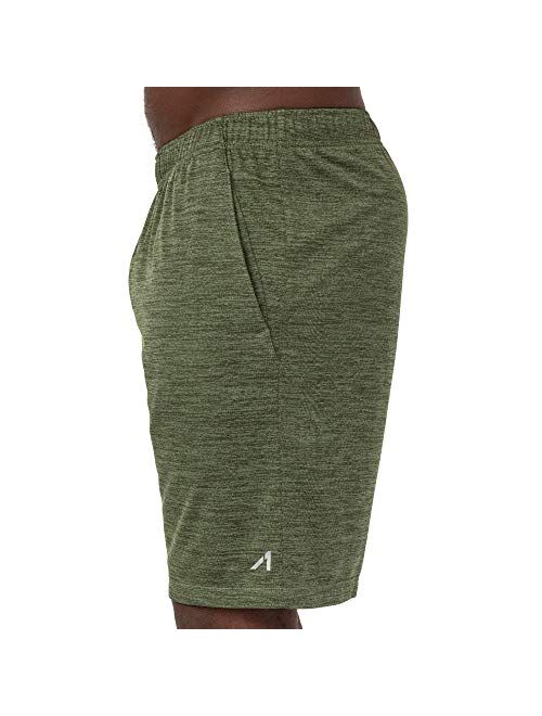 Alive Men's Quick Dry Active Athletic Performance Workout Knit Shorts Single and Two Pack Shorts