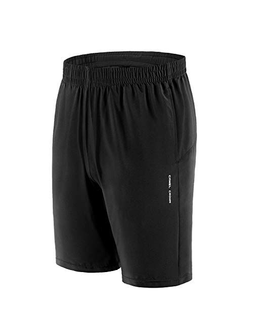 CAMEL CROWN Men's Running Shorts Quick Dry Gym Athletic Workout Training Tennis Lightweight Active Shorts No Liner