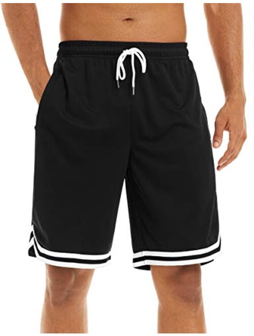 Buy MAGNIVIT Men's Mesh Basketball Shorts Athletic Gym Workout Running ...
