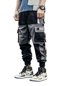 Banana Bucket Mens Basic Jogger Pants Hiphop Punk Jogger Sport Harem Pants Cargo Pants