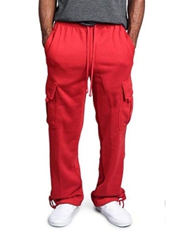 Banana Bucket Mens Super ComfortableCotton Cargo Pant Athletic Baggy Sweatpants with Big Pockets Long Running Pant