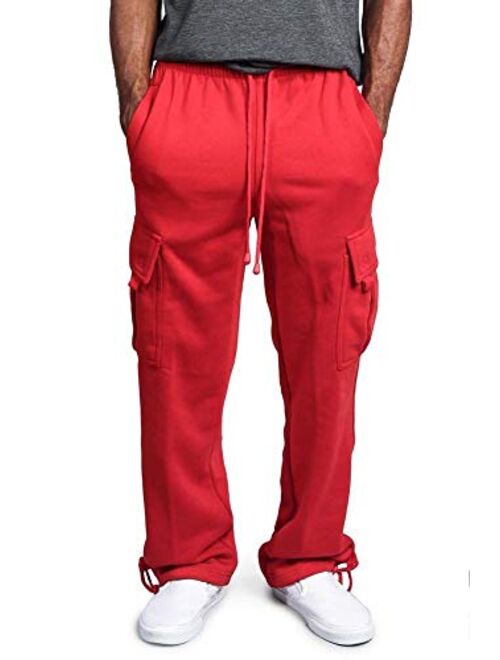 Banana Bucket Mens Super ComfortableCotton Cargo Pant Athletic Baggy Sweatpants with Big Pockets Long Running Pant