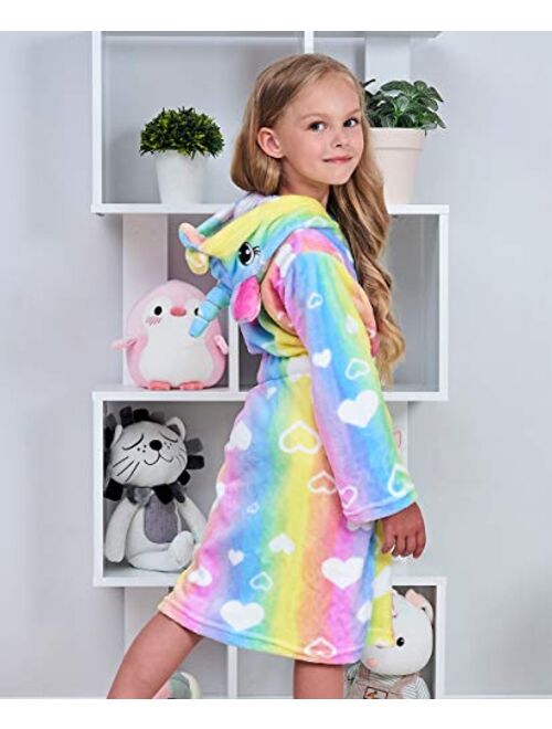 Unicorn Gifts for Girls HulovoX Soft Unicorn Bathrobe
