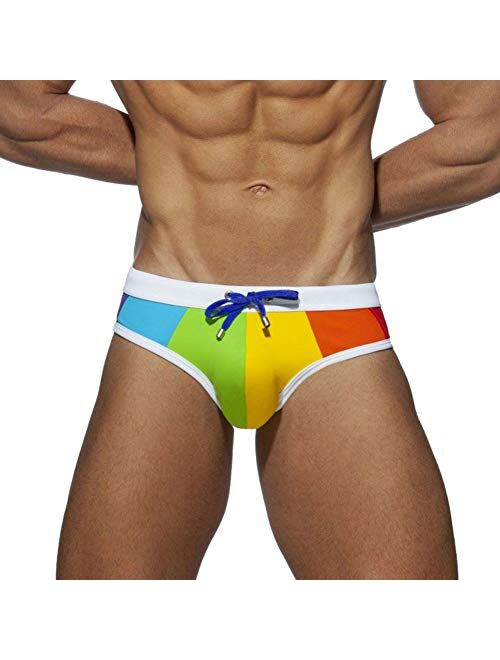 Banana Bucket Men's Rainbow Swimsuit Brief Bikini Swim Underwear