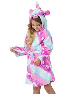 Doctor Unicorn Soft Unicorn Hooded Bathrobe for Girls Gifts