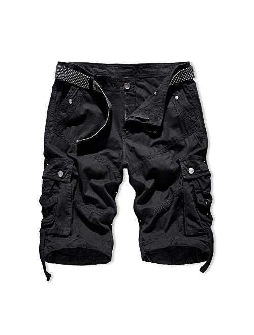 Buy XIONG TAI Men's Outdoor Cargo Shorts Relaxed Loose Fit with Pockets ...