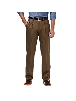 Men's Premium No Iron Khaki Pleated Front Work Pant Classic Fit HC10897