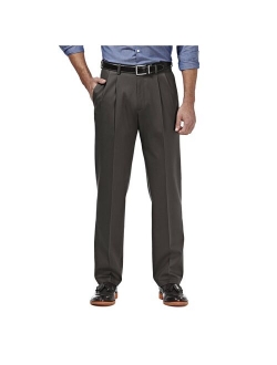 Men's Premium No Iron Khaki Pleated Front Work Pant Classic Fit HC10897