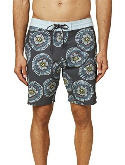 Men's Water Resistant Stretch Volley Swim Boardshorts, 18 Inch Outseam