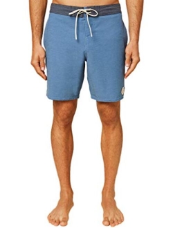 Men's Water Resistant Stretch Volley Swim Boardshorts, 18 Inch Outseam