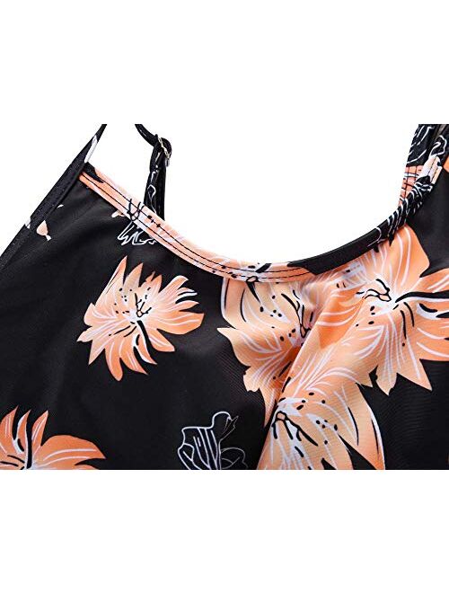 Mycoco Women's Bikini Top Tassel Flounce Swimsuit Ruffled Bathing Suits