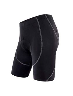 Sportneer Men's Cycling Shorts 4D Coolmax Padded Bike Bicycle Pants Tights, Breathable & Absorbent