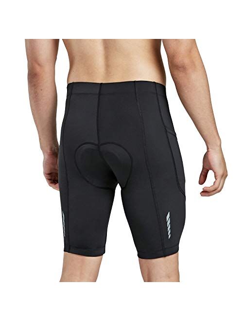 BALEAF Men's Cycling Shorts Padded Bicycle Riding Bike Biking Pants Tights Cycle Pockets UPF 50+