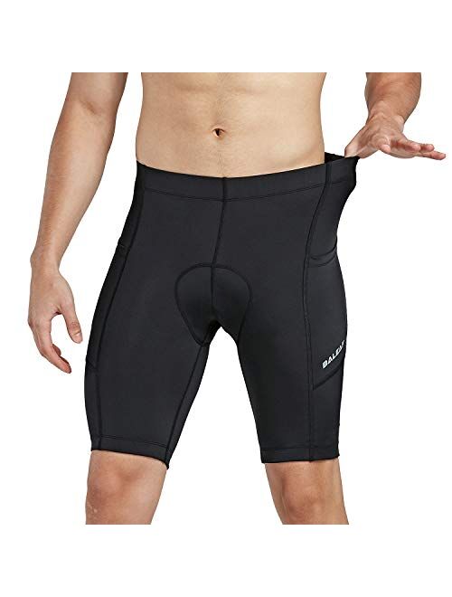 BALEAF Men's Cycling Shorts Padded Bicycle Riding Bike Biking Pants Tights Cycle Pockets UPF 50+