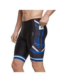Men's Cycling Shorts 4D Padded Bicycle Riding Bike Pants Pockets UPF50  Road Bike Cycle Shorts