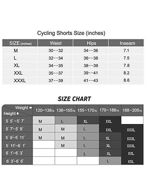 Cycorld Men's-Cycling-Shorts Padded-Bike-Shorts 4D Bicycle Riding Pants Biking Cycle Tight Breathable