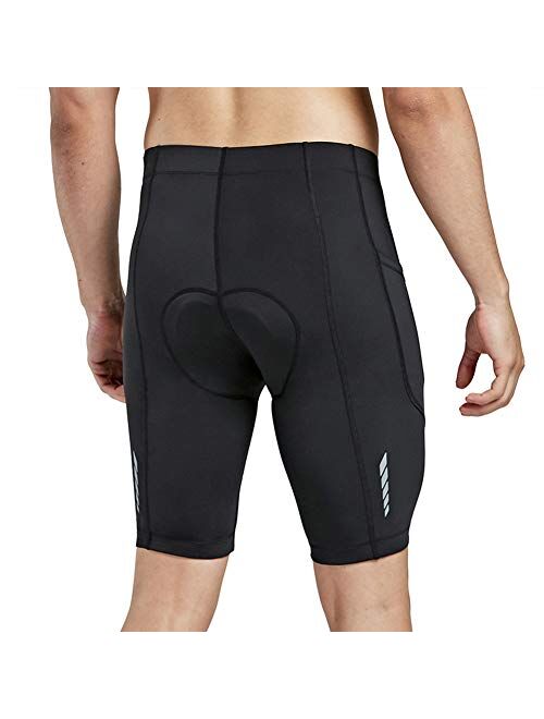BALEAF Men's Cycling Shorts 3D Padded Bike Biking Bicycle Pants Tights Breathable and Absorbent UPF 50+