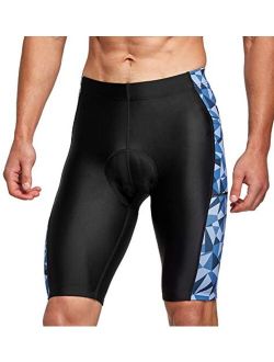 FitsT4 Men's Bike Shorts 3D Padded Cycling Biking Shorts Quick-Dry Road Bike Tights with Pockets
