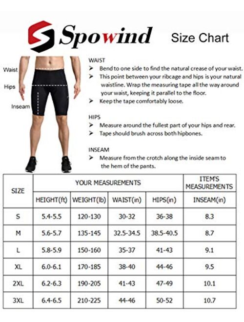 Men's Cycling Shorts 3D Padded Bike Riding Quick Dry Pants Bicycle Wear Tights UPF 50+