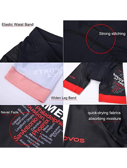 ROVOS Men's Cycling Shorts 3D Gel Padded Bike Shorts Cycling Shorts Bicycle Biking Shorts Riding Pants Tights Men UPF 50+