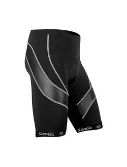 Santic Men's Cycling Shorts Biking Bicycle Bike Pants Half Pants 3D Coolmax Padded Bike Shorts