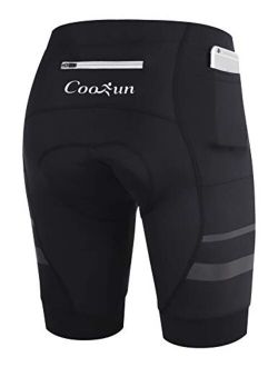 COOrun Men's Cycling Shorts Breathable Padded Mountain Bike Pants Tight-Fit