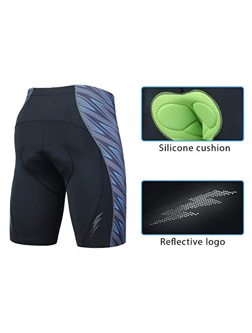 Men Bike Cycling Shorts with 3D Gel Padded Half Pants Bicycle Shorts for Men