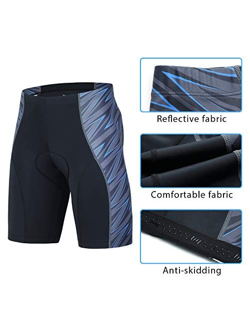 Men Bike Cycling Shorts with 3D Gel Padded Half Pants Bicycle Shorts for Men