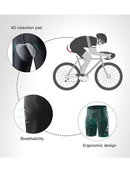 Santic Cycling Men's Shorts 4D Padded Bicycle Riding Pants Bike Shorts Quick-Dry Half Pants