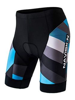 Naviskin Men's Cycling Shorts 3D Padded Bike Biking Shorts Quick Dry Cycle Tights UPF 50+