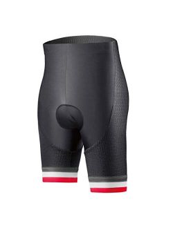 CEROTIPOLAR Men's Pro High Waist Compression Cycling Shorts, Bike Shorts Italian Chamois Padded UPF50+