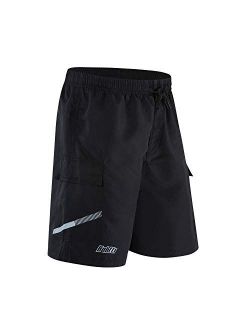 bpbtti Men’s Mountain Bike Shorts 3D Padded MTB Cycling Shorts with undetachable mesh Liner-Lightweight&Breathable