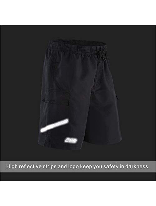 bpbtti Men’s Mountain Bike Shorts 3D Padded MTB Cycling Shorts with undetachable mesh Liner-Lightweight&Breathable