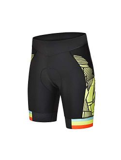 DEALYORK Men's Cycling Shorts Padded with Pockets, Bicycle Riding Bike Shorts Quick-Dry Men Half Pants