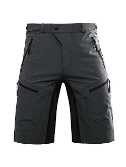 Hiauspor Mens-Mountain-Bike-Shorts-Baggy-MTB-Shorts-Loose-Fit-Biking-Cycling-Short with Pockets