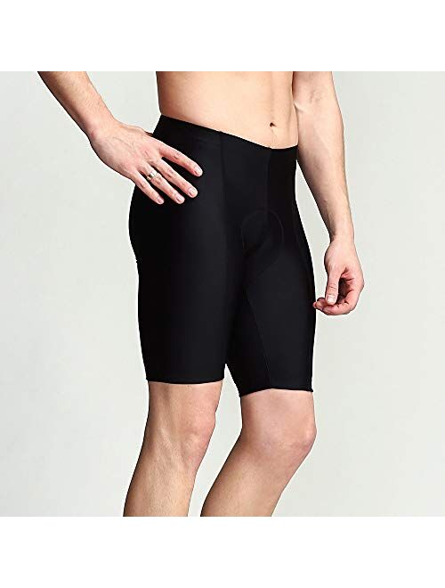 DONEN Mens Cycling Shorts with 3D Padded and Anti-Slip Silicone Gripper Black Mountain Bicycle Shorts for Men