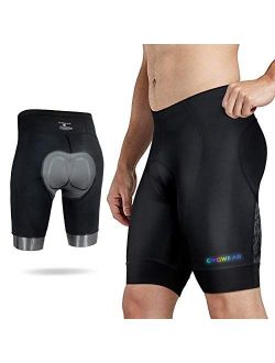 CYCWEAR Men's Bike Shorts 4D Coolmax Padded Cycling Shorts Tight Bicycle Shorts, Breathable and Absorbent, Quick-Dry