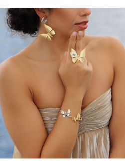 18k Gold-Plated & Silvertone Butterfly Jewelry Set