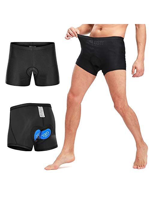 Lixada Men's Cycling Shorts 3D Padded MTB Bicycle Bike Underwear Shorts Breathable Quick Dry Shorts (Optional)