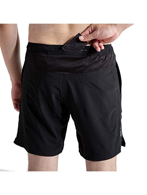 C/N ARECON Men's 2 in 1 Workout Running Short Lightweight Breathable Sweat-Wicking Quick Dry Training Gym Yoga